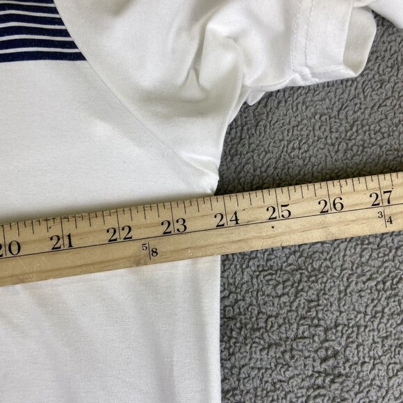 Travis Mathew Polo Shirt Men XL White Stripe Golf White Gray Yellow Cypress Lake - Picture 9 of 12